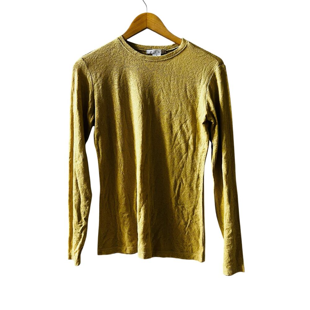 CAbi Green Floral Long Sleeve Top Size M Medium NWT